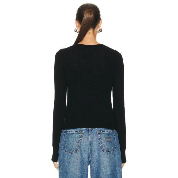 Eterne Francis Sweater in Black Cashmere Lightweight Knit - Picture 3 of 4